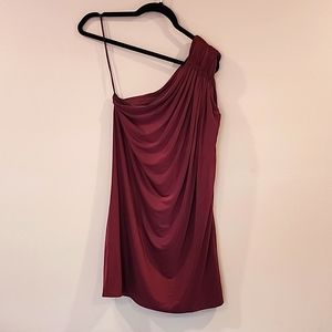 One shoulder, Size 8 purple HALSTON party dress